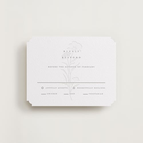 This is a cacao bean | blind deboss rsvp cards with letterpress by chocomocacino called shiruko printing on white cotton in standard