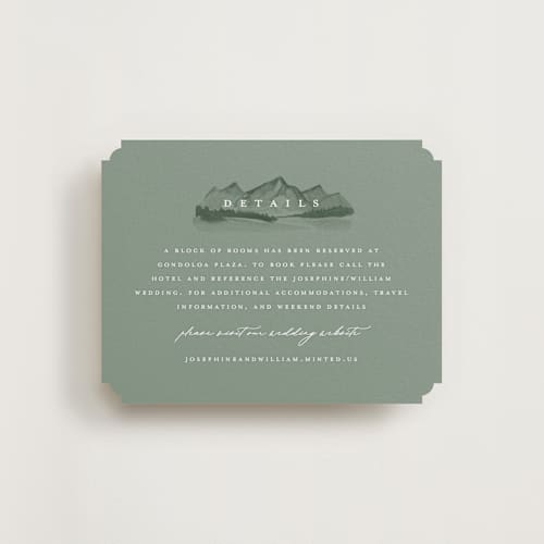 This is a pine enclosure cards with standard by Amy Kross called mountain ridge printing on signature in standard