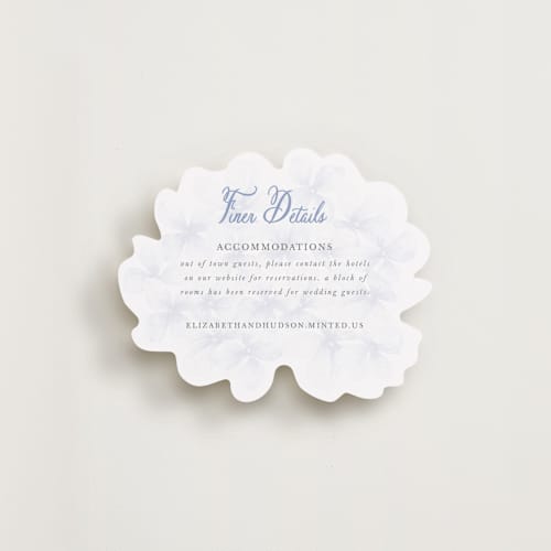 This is a periwinkle insert cards with standard by Design Lotus called sweethearts printing on signature in standard