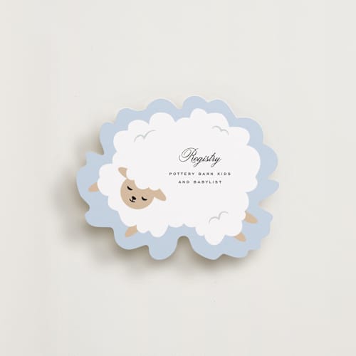 This is a cloud insert cards with standard by Jennifer Lew called baby sheep printing on signature in standard