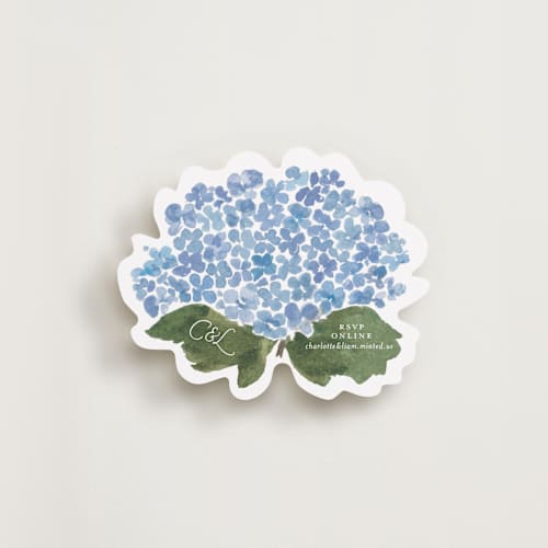 This is a hydrangea insert cards with standard by Itsy Belle Studio called hydrangea printing on signature in standard