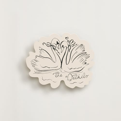 This is a antique insert cards with standard by Jenna Holcomb called the swans printing on signature in standard