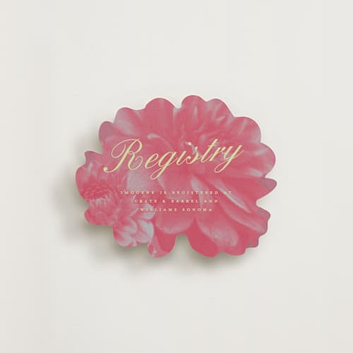 This is a berry insert cards with standard by Morgan Kendall called dahlia printing on signature in standard