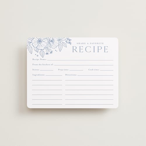 This is a nova bridal shower insert cards with standard by Kristen Smith called wild roses printing on signature in standard