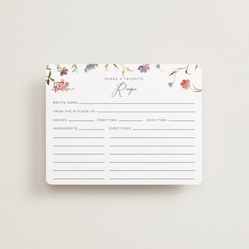 This is a sherbert bridal shower insert cards with standard by Erin Hodges called untied printing on signature in standard