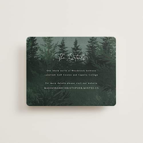 This is a jade enclosure cards with standard by Elly called the forest printing on signature in standard
