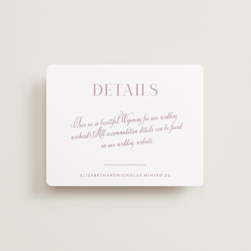 This is a lilac dreams enclosure cards with standard by Design Lotus called lavender dreams printing on signature in 4.25x5.5