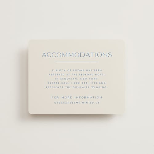 This is a cerulean enclosure cards with standard by Ellen Schlegelmilch called brooklyn printing on signature in standard