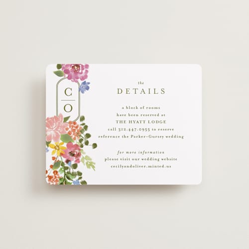 This is a summer enclosure cards with standard by Angela Marzuki called garland monogram printing on signature in standard