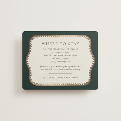 This is a emerald enclosure cards with foil pressed by Jen Owens called frame printing on signature in standard