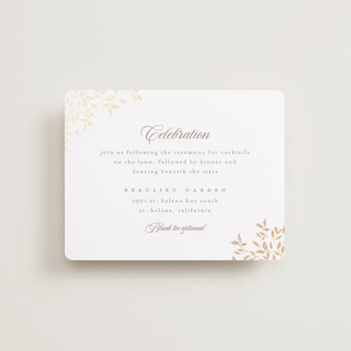 This is a chiffon foil stamped wedding invitations with foil pressed by Kristie Kern called aperol printing on signature in standard