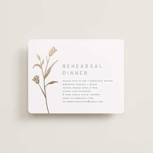 This is a cotton enclosure cards with foil pressed by Amy Kross called perennial printing on signature in standard