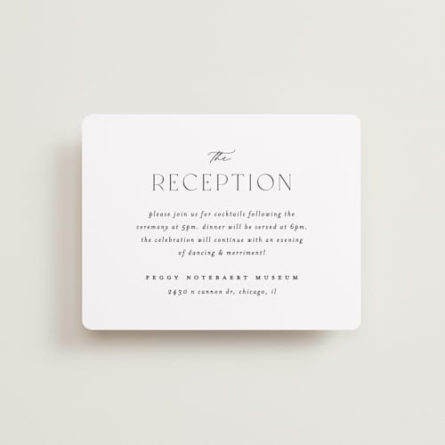 This is a cotton reception cards with standard by Carolyn Nicks called grande printing on signature in standard
