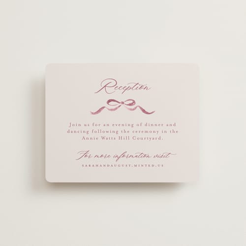 This is a autumn reception cards with standard by Pink House Press called crest fall printing on signature in standard