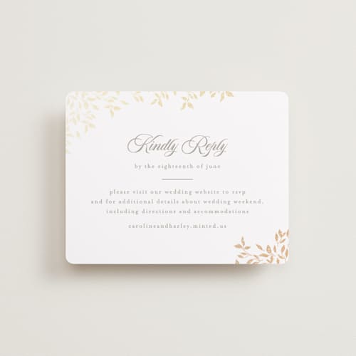 This is a chiffon rsvp cards with foil pressed by Kristie Kern called aperol printing on signature in standard