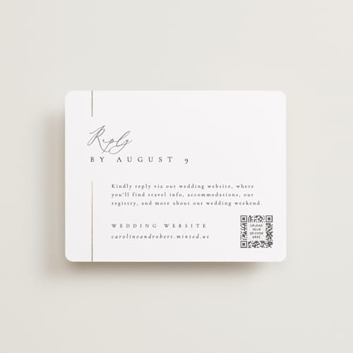 This is a classic rsvp cards with foil pressed by Kelly Schmidt called london printing on signature in standard