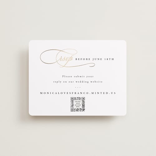This is a cloud rsvp cards with foil pressed by Hooray Creative called and centered printing on signature in standard