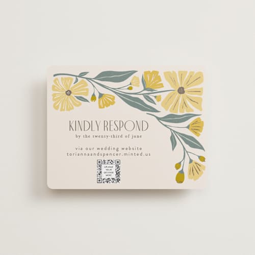 This is a buttercup rsvp cards with foil pressed by Karidy Walker called storybook garden printing on signature in standard