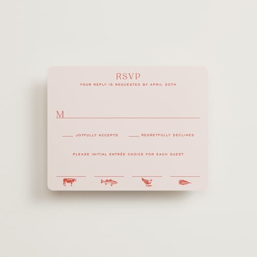 This is a verona sunset rsvp cards with standard by Megan Davis called racquet printing on signature in standard