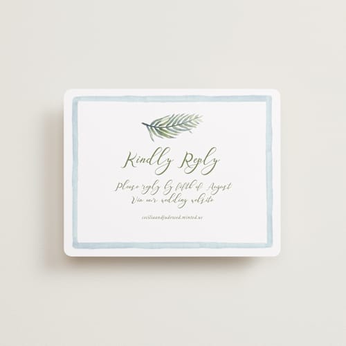This is a celeste rsvp cards with standard by Pati Cascino called alento printing on signature in standard