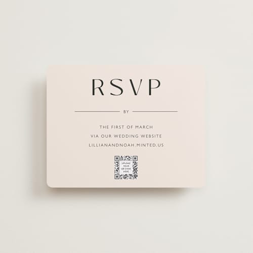 This is a creampuff rsvp cards with standard by Carolyn MacLaren called modern aligned printing on signature in standard
