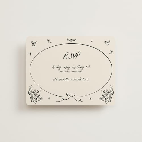 This is a vanilla rsvp cards with standard by Ani Somi called roses printing on signature in standard