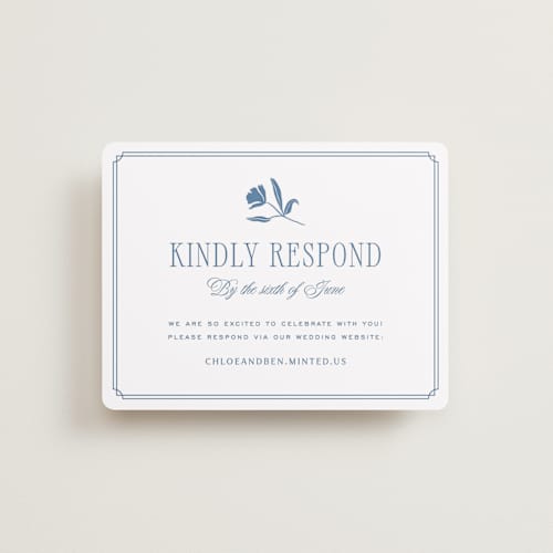 This is a ocean rsvp cards with standard by Kelly Schmidt called woods printing on signature in standard