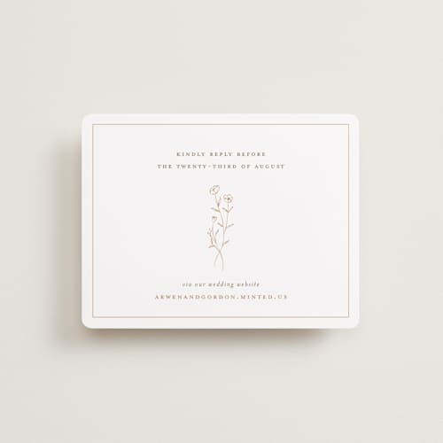 This is a chiffon rsvp cards with standard by chocomocacino called kouignette printing on signature in standard