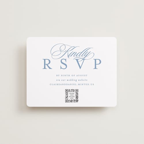 This is a sky rsvp cards with standard by Creo Study called aristocratic printing on signature in standard