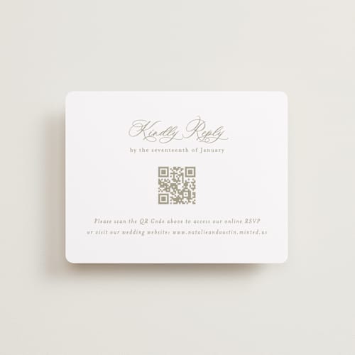 This is a paris rain rsvp cards with standard by Jennifer Postorino called calia printing on signature in standard