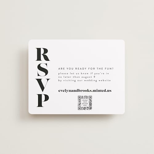 This is a panda rsvp cards with standard by Lea Delaveris called make it official printing on signature in standard
