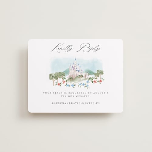 This is a spring rsvp cards with standard by Petra Kern called disney's once upon in a dream printing on signature in standard