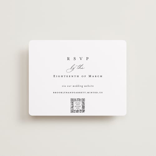This is a noir rsvp cards with standard by Amy Kross called overlapping printing on signature in standard