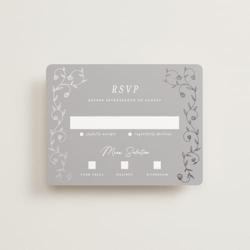 This is a moon rsvp cards with foil pressed by chocomocacino called cantuccini printing on signature in standard