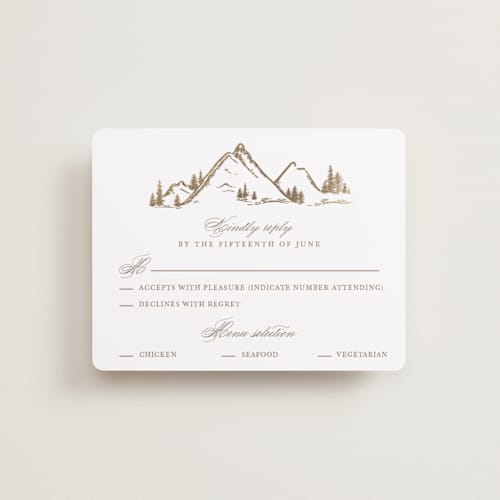 This is a earth rsvp cards with foil pressed by Mansi Verma called colorado printing on signature in standard