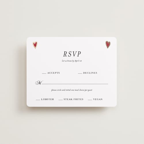 This is a snow rsvp cards with foil pressed by Ani Somi called amore printing on signature in standard