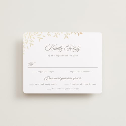 This is a chiffon rsvp cards with foil pressed by Kristie Kern called aperol printing on signature in standard