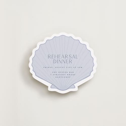 This is a periwinkle insert cards with standard by Jenna Holcomb called coastal toile printing on signature in standard