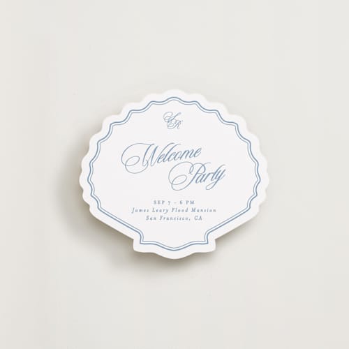 This is a ocean insert cards with standard by Creo Study called posh printing on signature in standard