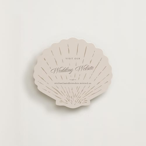This is a champagne insert cards with standard by Griffinbell Paper Co. called seaside printing on signature in standard