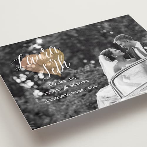 This is a sunrise wedding announcements with standard by Sarah Curry called watercolor heart printing on recycled smooth signature in standard