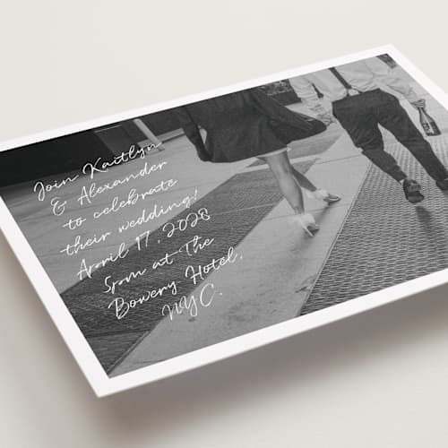 This is a cloud wedding invitations with standard by Adelyn T. called photograph scribble printing on recycled smooth signature in standard