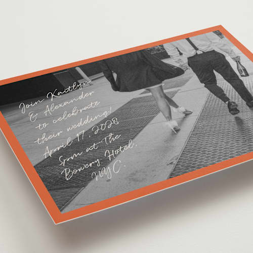 This is a sunset wedding invitations with standard by Adelyn T. called photograph scribble printing on recycled smooth signature in standard