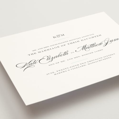 This is a sky blue wedding announcements with standard by danielleb called charming go lightly printing on signature in standard