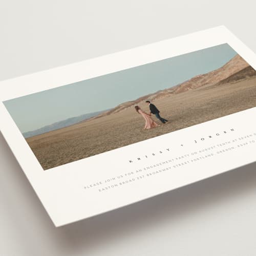 This is a salt engagement party invitations with standard by Stephanie Hawkes called krista printing on signature in standard