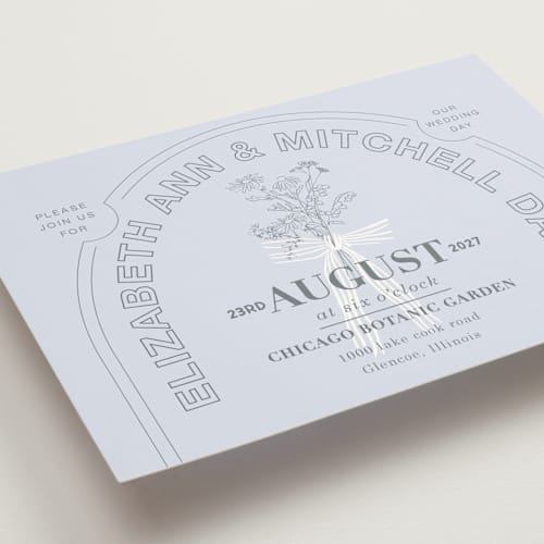 This is a sky wedding invitations with standard by Baumbirdy called sealed printing on signature in standard