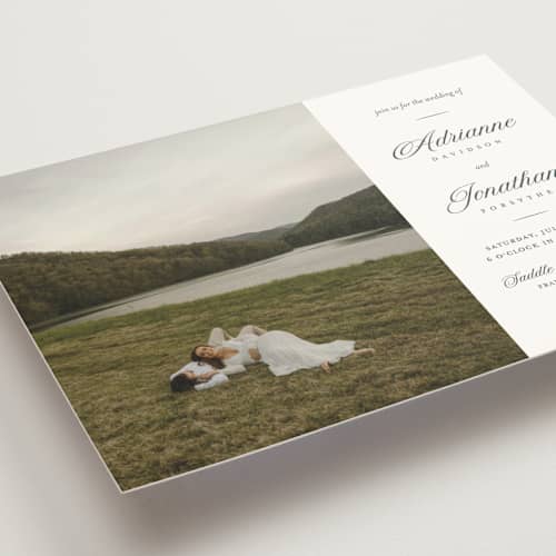 This is a chiffon wedding invitations with standard by Eric Clegg called together always printing on signature in standard