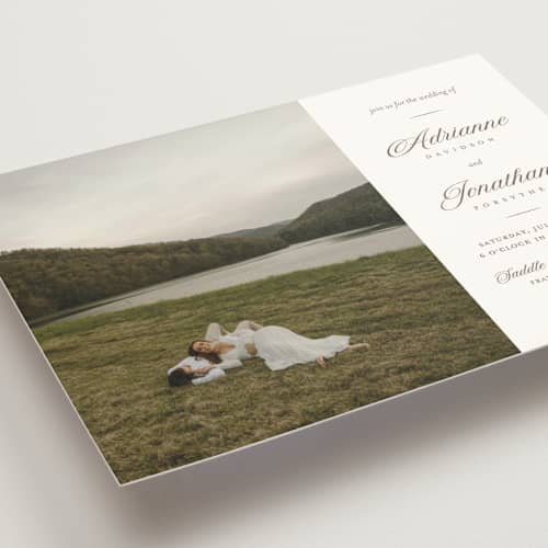 This is a tea wedding invitations with standard by Eric Clegg called together always printing on signature in standard