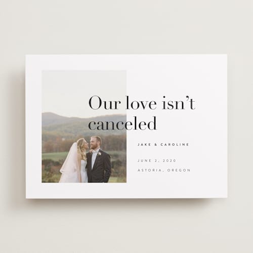 This is a ink wedding announcements with standard by Karen Schipper called frankie printing on recycled smooth signature in standard