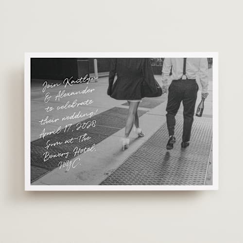 This is a cloud wedding invitations with standard by Adelyn T. called photograph scribble printing on recycled smooth signature in standard